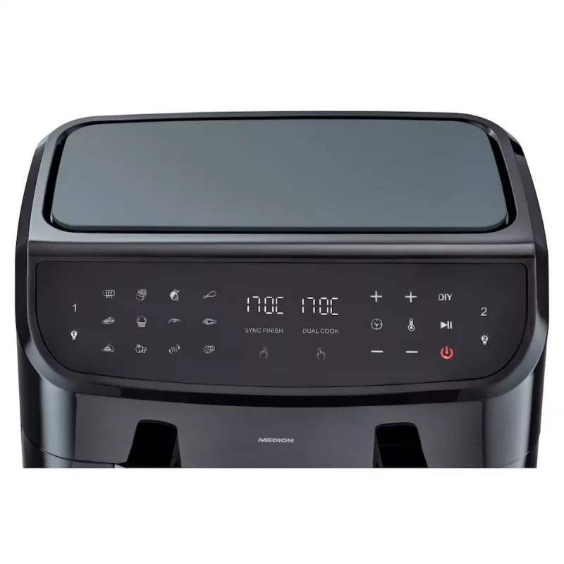 MEDION LIFE P20 Double 8,7 L 2600 W fritadeira de ar quente preto