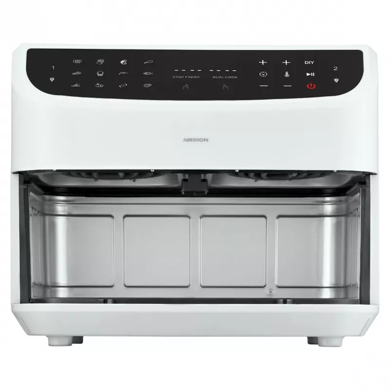 MEDION LIFE P20 Double 8.7 L 2600 W fritadeira de ar quente branco