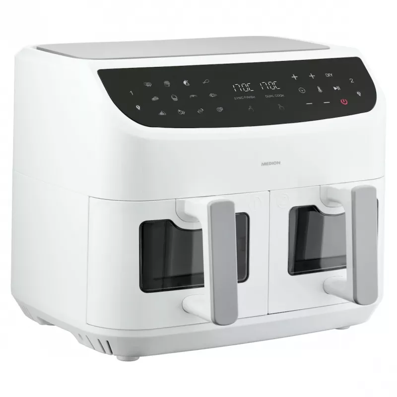 MEDION LIFE P20 Double 8.7 L 2600 W fritadeira de ar quente branco