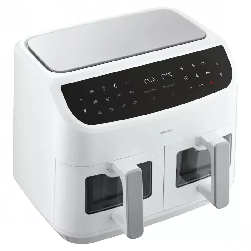 MEDION LIFE P20 Double 8.7 L 2600 W fritadeira de ar quente branco