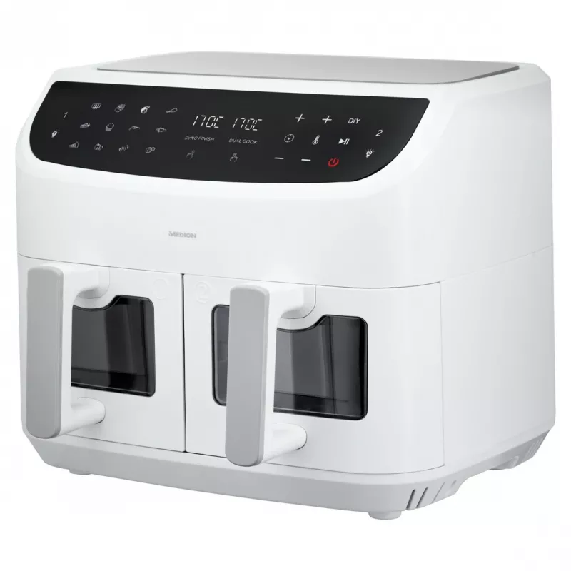 MEDION LIFE P20 Double 8.7 L 2600 W fritadeira de ar quente branco