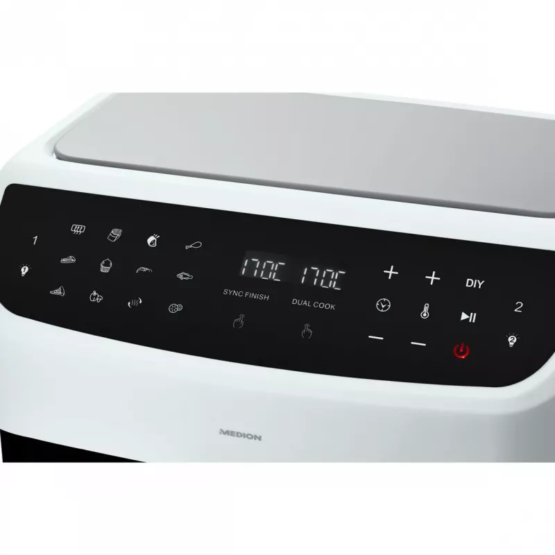 MEDION LIFE P20 Double 8.7 L 2600 W fritadeira de ar quente branco