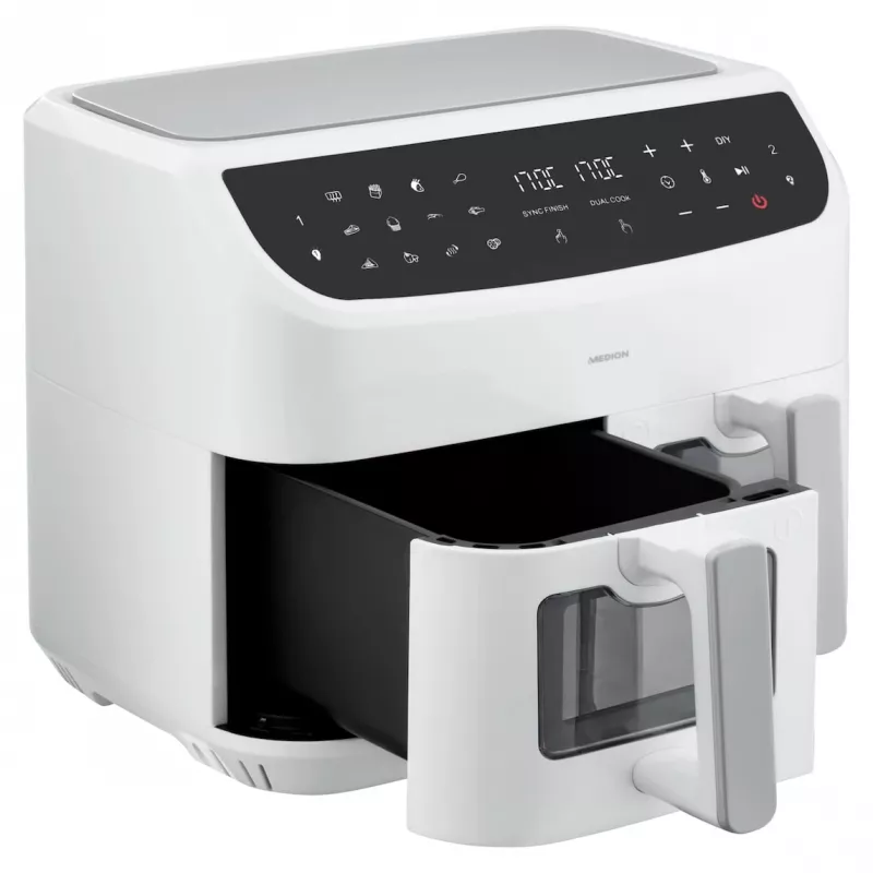 MEDION LIFE P20 Double 8.7 L 2600 W fritadeira de ar quente branco