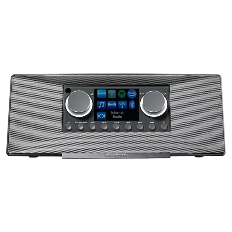 Rádio Internet MEDION LIFE P85333 — DAB+ / FM, 12 W RMS, TFT 2,8 polegadas, Wi‑Fi 802.11a/b/g, jack 3,5 mm, cinzento