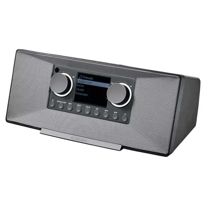 Rádio Internet MEDION LIFE P85333 — DAB+ / FM, 12 W RMS, TFT 2,8 polegadas, Wi‑Fi 802.11a/b/g, jack 3,5 mm, cinzento