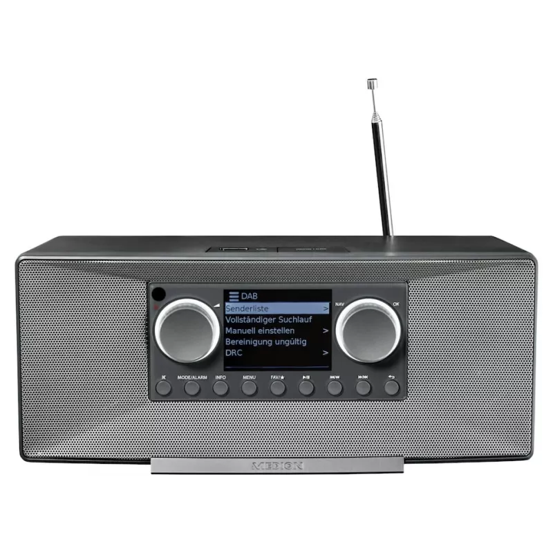 Rádio Internet MEDION LIFE P85333 — DAB+ / FM, 12 W RMS, TFT 2,8 polegadas, Wi‑Fi 802.11a/b/g, jack 3,5 mm, cinzento