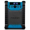 Rádio digital portátil MEDION LIFE E65895 (MD 43895) — sintonizador PLL, 10 W RMS, LCD, Bluetooth 10 m, IP54, antena externa, preto/azul