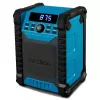 Rádio digital portátil MEDION LIFE E65895 (MD 43895) — sintonizador PLL, 10 W RMS, LCD, Bluetooth 10 m, IP54, antena externa, preto/azul