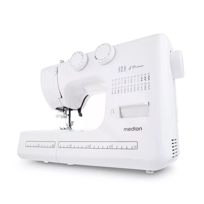 Máquina de costura MEDION LIFE SM60 elétrica 60W 3 bobinas branco