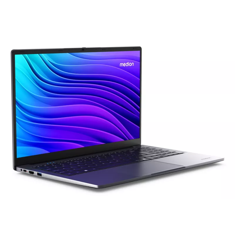 MEDION AKOYA E15223 Intel® N N100 Portátil 39,6 cm (15,6 inch) Full HD 4 GB LPDDR5-SDRAM 128 GB Flash Wi-Fi 5 (802.11ac) Windows 11 Home em modo S inglês dos EUA cinzento