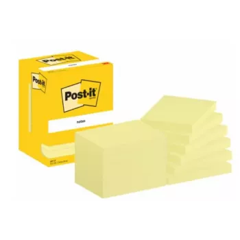 3M 7100290168 Bloco de notas retangular amarelo 100 folhas autoadesivas