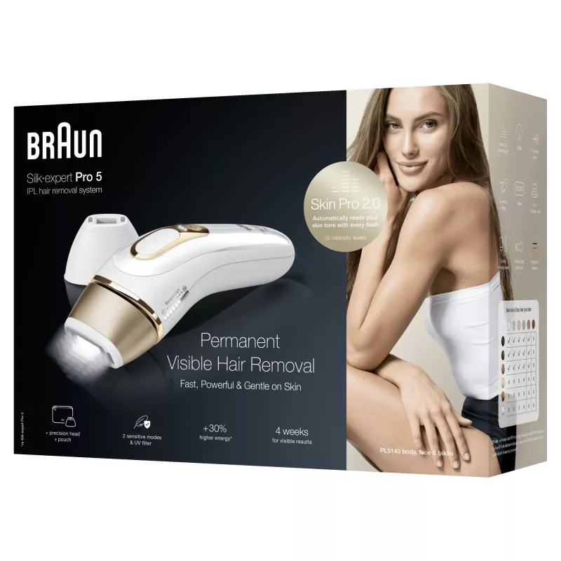 Braun Silk-expert Pro Silk·expert Pro 5 PL5140 luz pulsada intensa (IPL) dourado, branco