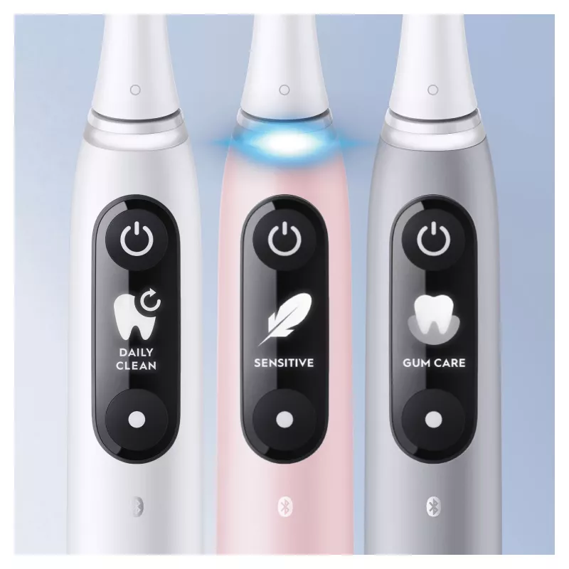 Oral-B iO 6S escova de dentes vibratória para adulto rosa, branco