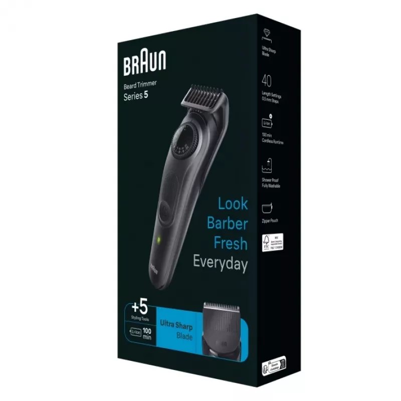 Braun BeardTrimmer 5 BT5420 aparador de barba bateria 40 2 cm preto