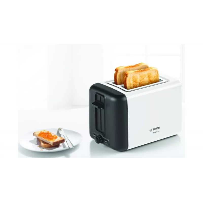 Bosch TAT3P421DE torradeira 2 fatias 970 W preto, branco