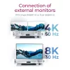 ICY BOX IB-HUB801-TB4 Thunderbolt 4 40000 Mbit/s antracite, preto