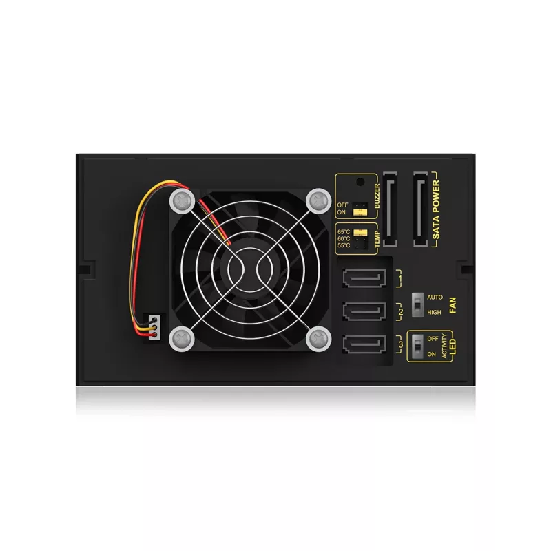 ICY BOX IB-573SSK-12G 8,89 cm (3,5 polegadas) backplane preto