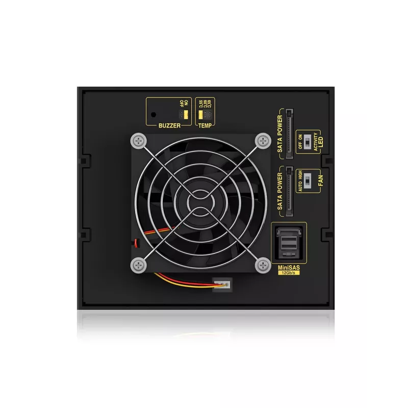ICY BOX IB-574SSK-12G 8,89 cm (3,5 polegadas) backplane preto