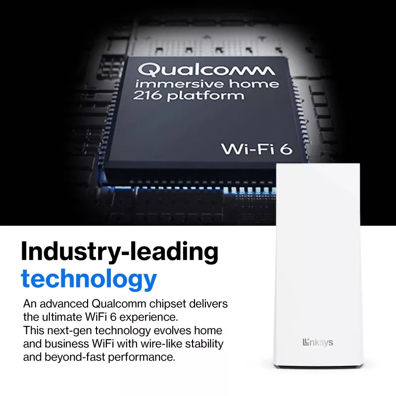 Linksys AX5400 Whole Home Mesh WiFi 6 Sistema Dual-Band, pack de 2