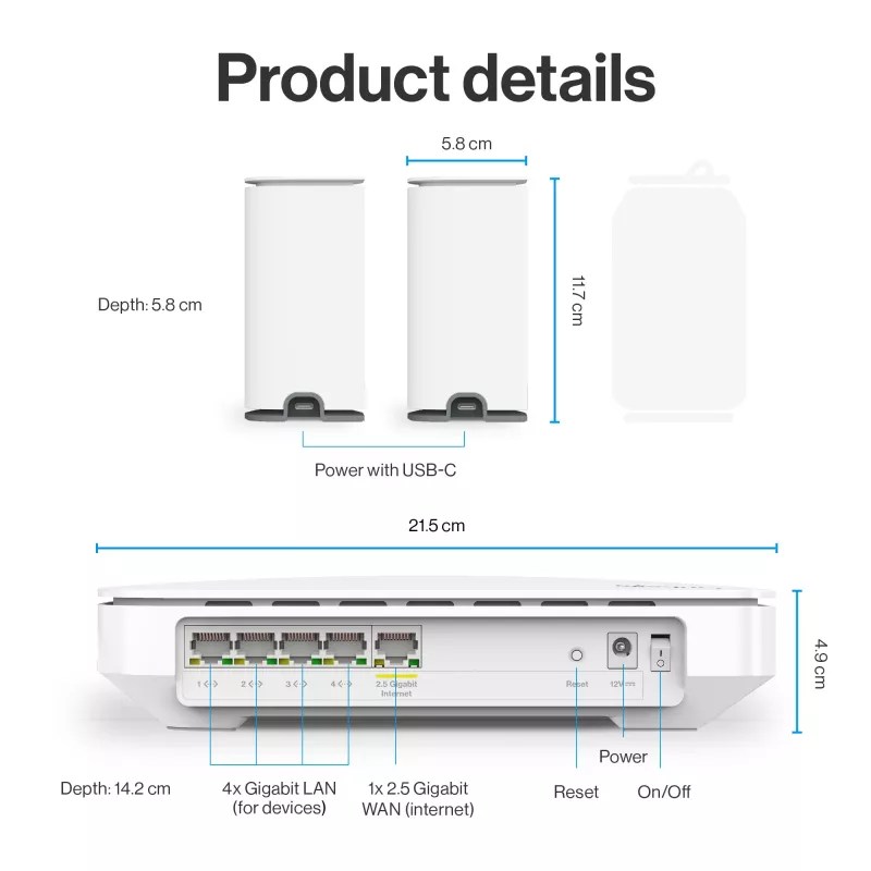 Linksys Velop Micro 6 Sistema mesh – Dual-Band WiFi 6 AX3000 (pack de 3)