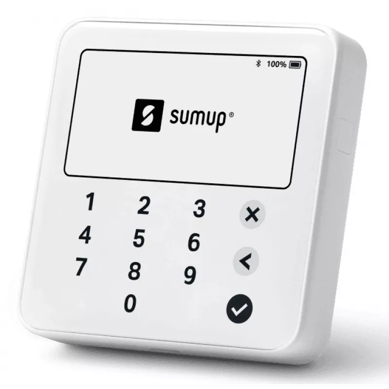 SumUp Solo Lite Leitor de cartões inteligente Bateria Bluetooth Branco