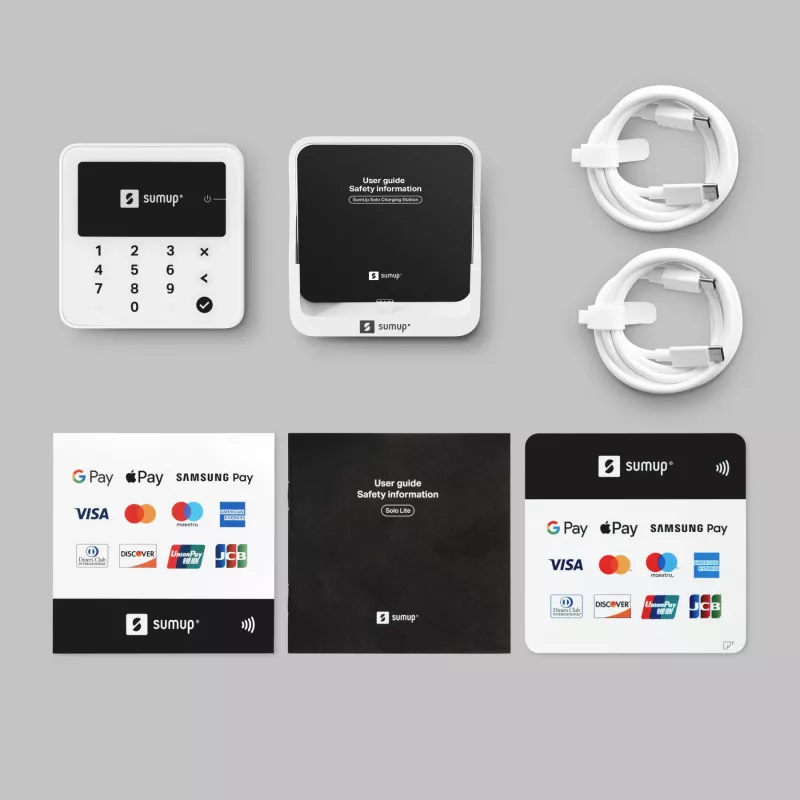 SumUp Solo Lite Leitor de cartões inteligente Bateria Branco