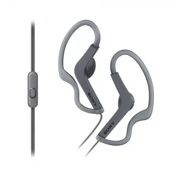 Sony MDRAS210APB headset com fios gancho de orelha desporto preto