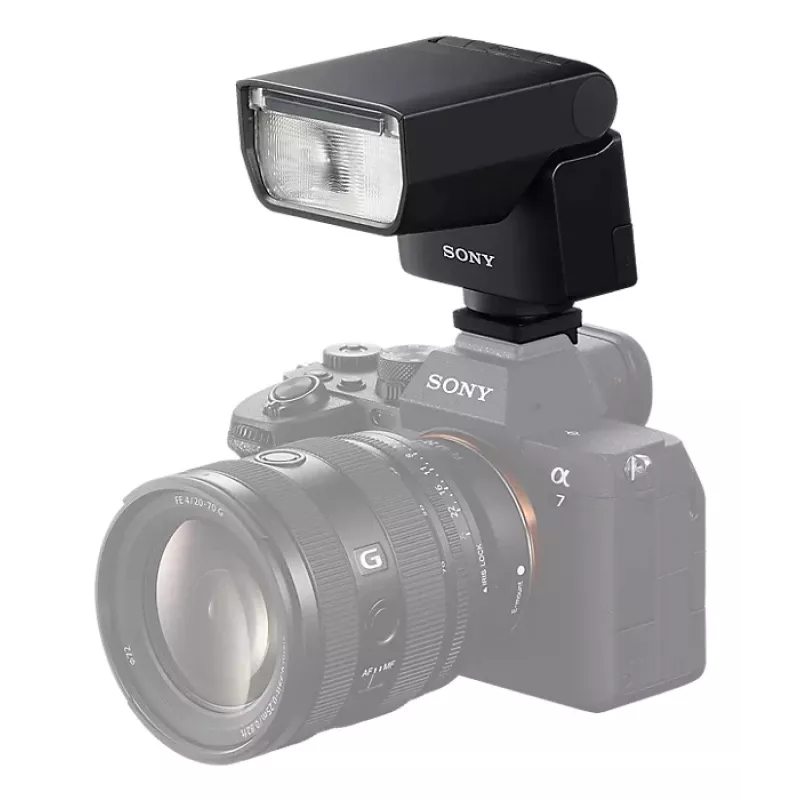 Flash compacto Sony HVL-F28RMA preto tempo de reciclagem 0,1 s pilha AA