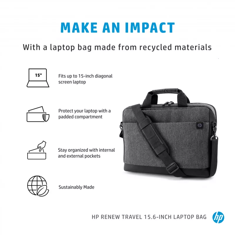 Mala para portátil HP Renew Travel 15,6 polegadas