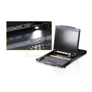 Consola de rack ATEN CL5808N 48,3 cm (19 polegadas) preto 1U