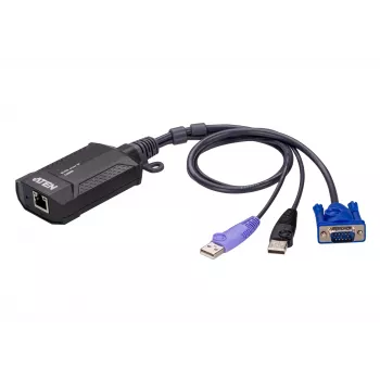 KVM USB VGA over IP Mini ATEN, 1920 x 1200 píxeis, Ethernet LAN, 3,47 W, preto, roxo