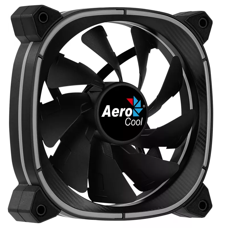 Ventoinha para PC Aerocool ASTRO12 12cm LED RGB antivibração 6 Pins preto