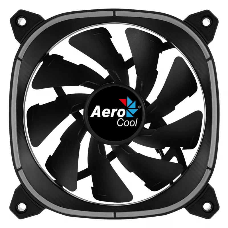 Ventoinha para PC Aerocool ASTRO12 12cm LED RGB antivibração 6 Pins preto
