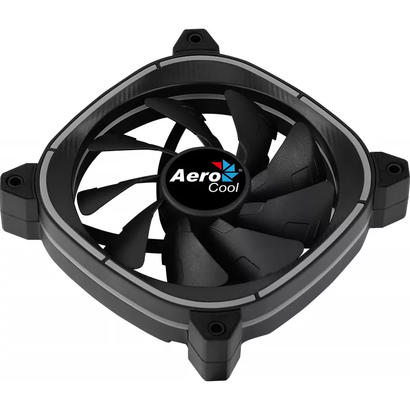 Ventoinha para PC Aerocool ASTRO12 12cm LED RGB antivibração 6 Pins preto