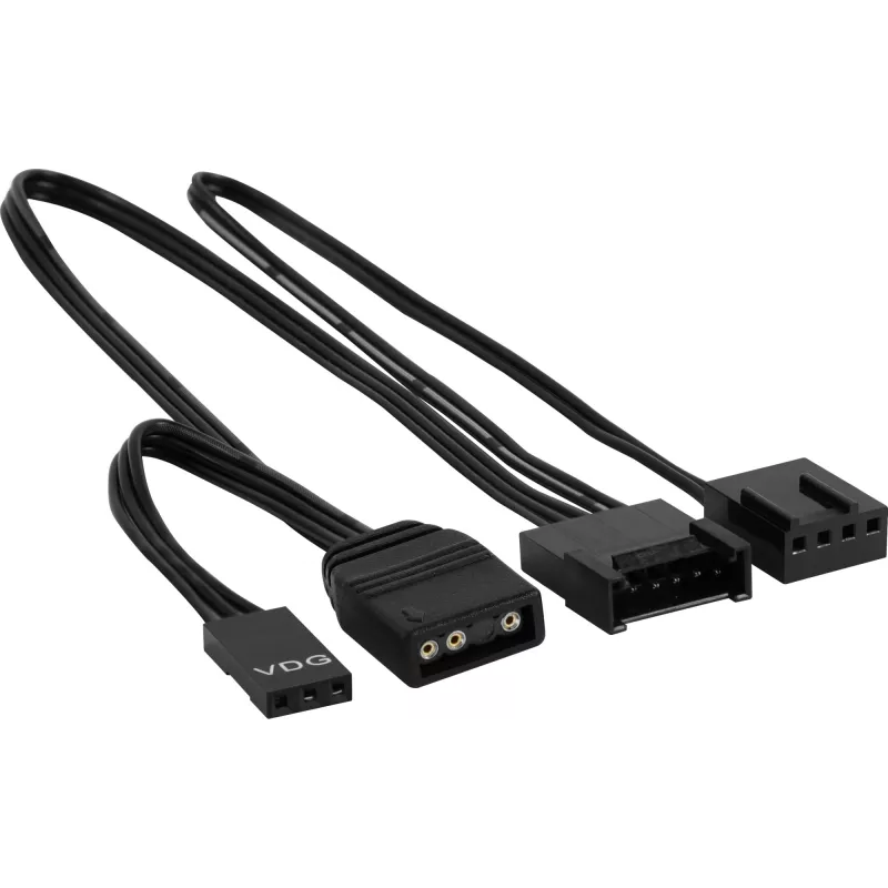 Ventoinha para PC Aerocool ASTRO12 12cm LED RGB antivibração 6 Pins preto