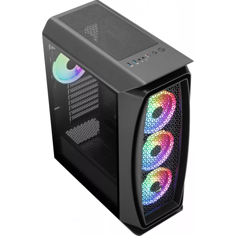 Aerocool Aero One Duo caixa de PC ATX 4 ventoinhas ARGB 12 cm + grelha frontal