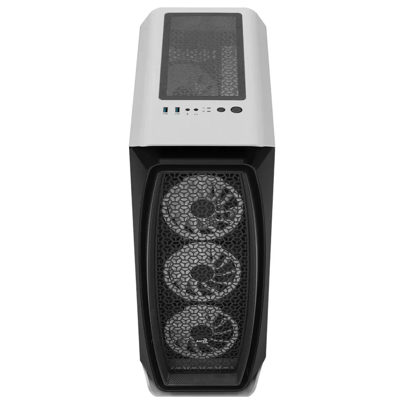 Aerocool AEROONEDUOWHV1 caixa ATX Gaming 4 ventoinhas ARGB branco