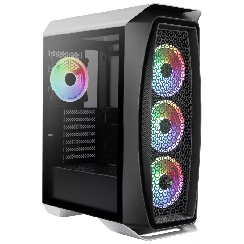 Aerocool AEROONEDUOWHV1 caixa ATX Gaming 4 ventoinhas ARGB branco