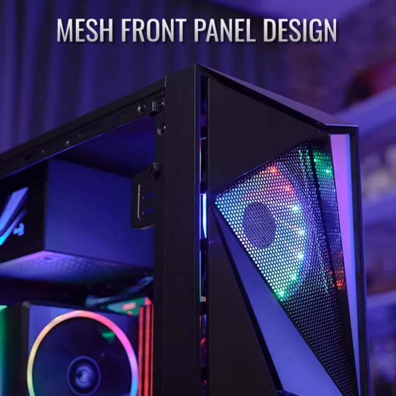 Aerocool Glider vidro temperado preto