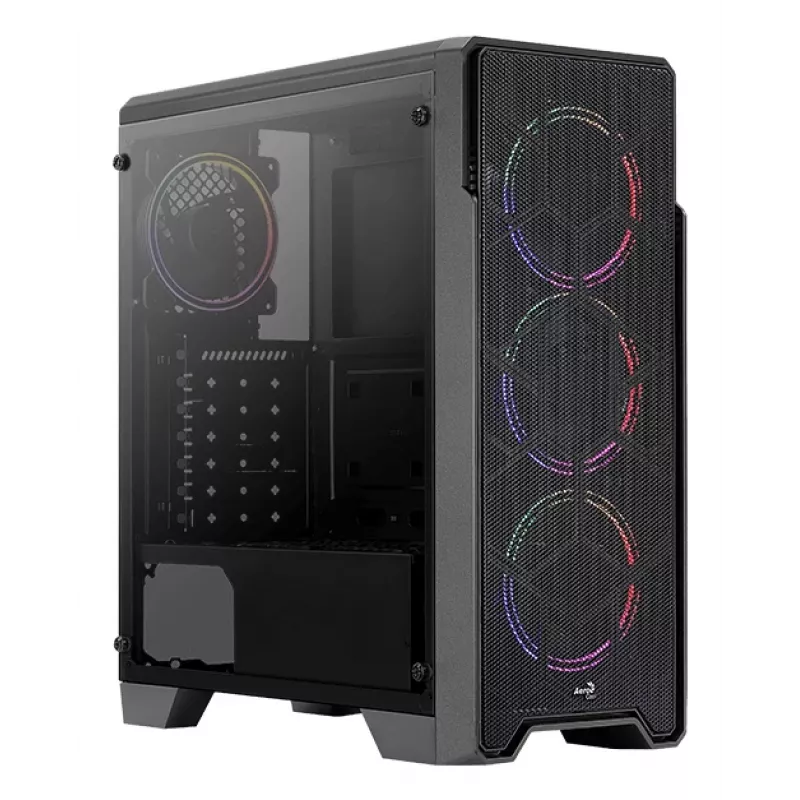 Aerocool Ore vidro temperado Midi Tower preto