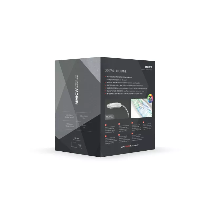 Mars Gaming MMICW microfone branco microfone de mesa