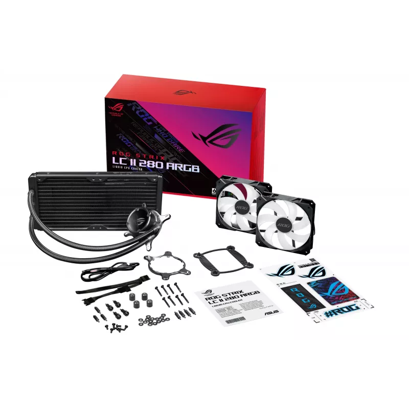 ASUS ROG STRIX LC II 280 ARGB refrigeração líquida all-in-one para processador 14 cm preto 1 unid.