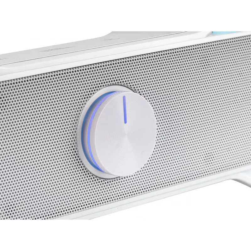 Mars Gaming MSBX, barra de som altifalante branca 10W, 10 W, 10 W, branco, com fios e sem fios, 435 mm, 85 mm