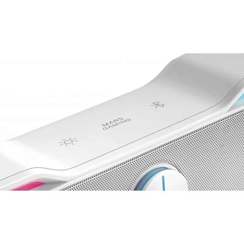 Mars Gaming MSBX, barra de som altifalante branca 10W, 10 W, 10 W, branco, com fios e sem fios, 435 mm, 85 mm