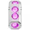 Mars Gaming MC51W caixa ATX Gaming para PC branca com vidro temperado duplo, 5 ventoinhas RGB 12cm