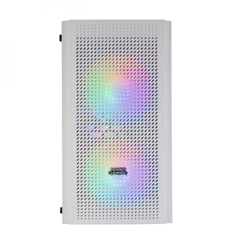 Mars Gaming MC300W Caixa Micro-ATX com vidro temperado, 3 ventoinhas FRGB, Branco