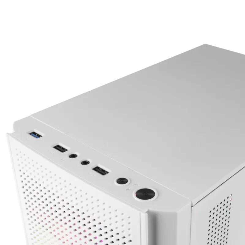 Mars Gaming MC300W Caixa Micro-ATX com vidro temperado, 3 ventoinhas FRGB, Branco