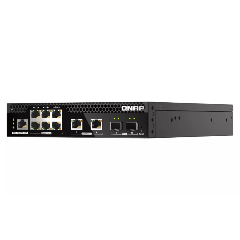 QNAP QSW-M2106PR-2S2T Comutador de rede Gerido L2 10G Ethernet (100/1000/10000) Power over Ethernet (PoE) 1U Preto