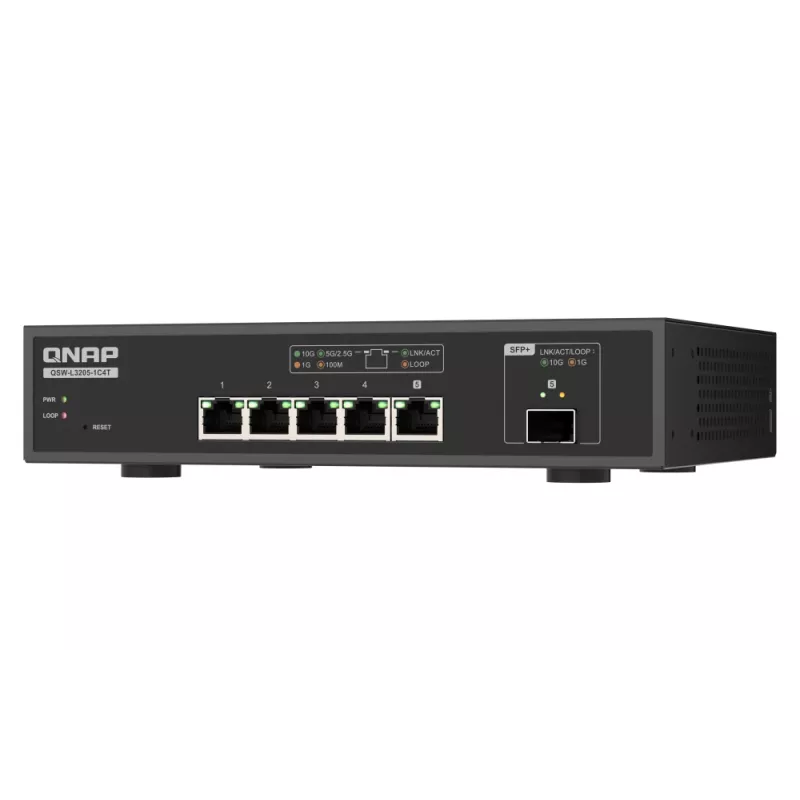 QNAP QSW-L3205-1C4T 4 Gerido 10G Ethernet (100/1000/10000) Desktop Preto
