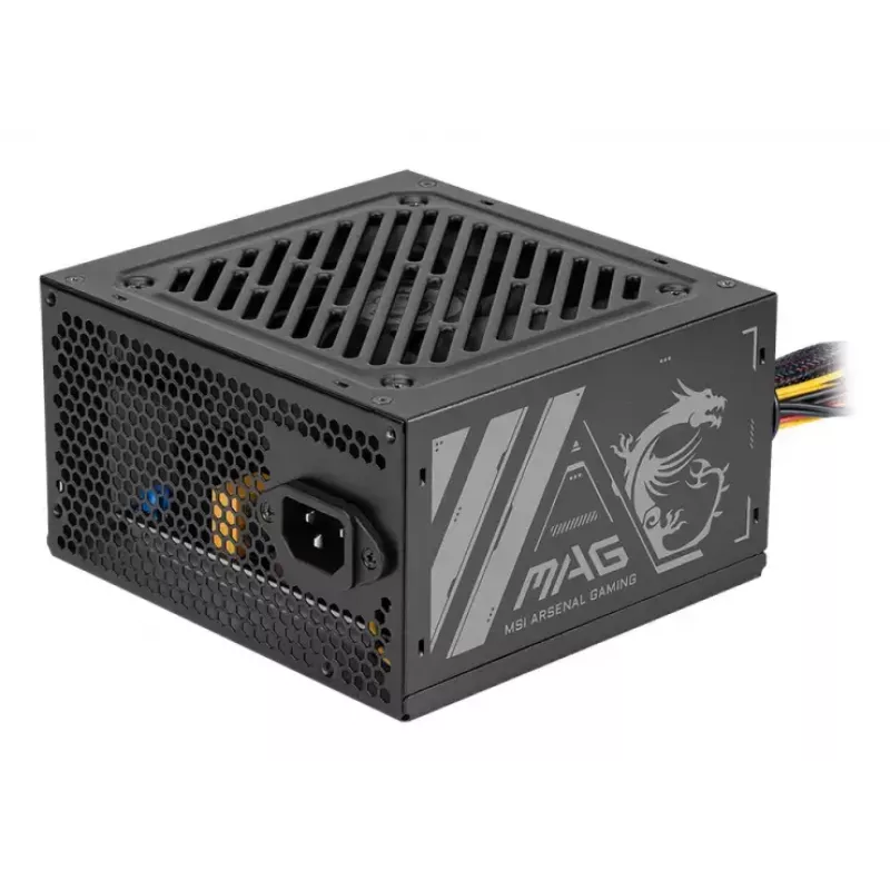 Fonte de alimentação MSI MAG A500N-H 500 W ATX 24 pinos, arrefecimento ativo, preto